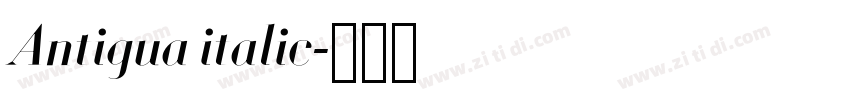 Antigua italic字体转换 Antigua italic字体转换